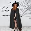 Halloween Black Wizard Costume for Adults Cos Party Costume, Role-playing, Stage Prop, Bat Cape*