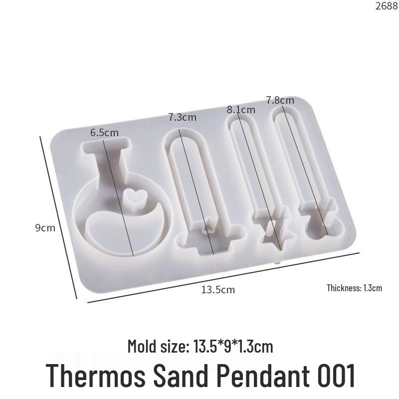 Poppy Crystal Epoxy Quicksand Pendant Silicone Mold DIY Keychain