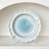 Cute Blush Gradient Korean Tableware Plate Dessert Fruits and Vegetables Plate Yogurt Rice Bowl Underglaze Ceramic Tableware Set