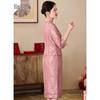 Pasit Faux Two-Piece Lace V-Neck New Chinese Style Mother-of-the-Bride Dress