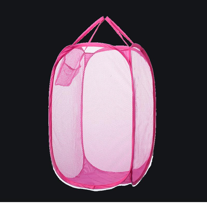 Vaskepose Pop Up Mesh Vasking Sammenleggbar skittentøyskurv Bag Bin Kugleoppbevaring Skitne klær Kutteklær Havballoppbevaring