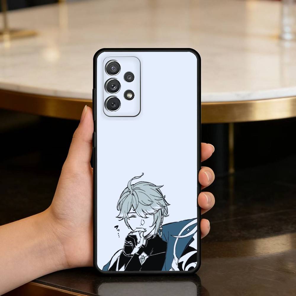 

Alhaitham Genshin Impact Soft Silicone Black Cover Phone Case For Samsung Galaxy A73,A72,A71,A70,A53,A52,A51 Samsung a42 5g