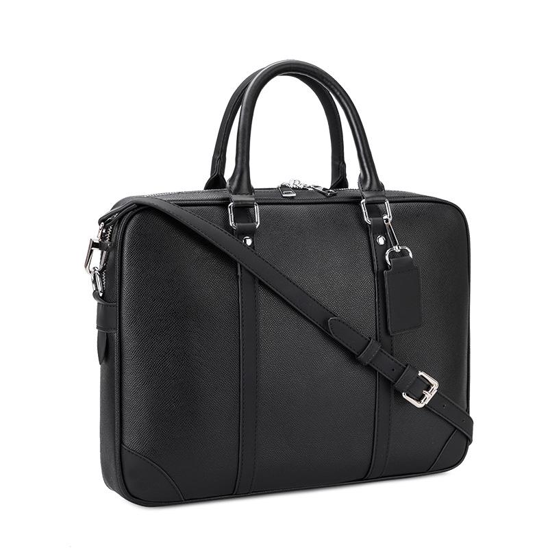 2024 Men's Business Briefcase: European & American Style, Large Capacity, Single Shoulder, Crossbody, Handheld Laptop Bag
