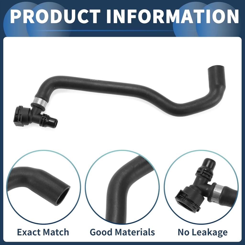 Radiator Hose Heater Hose No.11531711381 for BMW 740i 740iL 1998-2001 Black Rubber 1 Pc Coolant Pipe Good Sealing