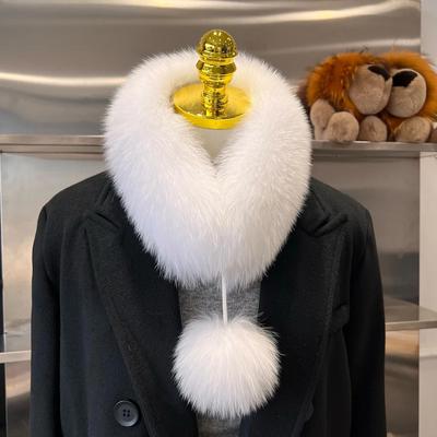 Real Fox Fur Scarf Winter Women Warm Fluffy Natural Fox Fur Scarves Luxury Quality Female Genuine Real Fox Fur Mufflers