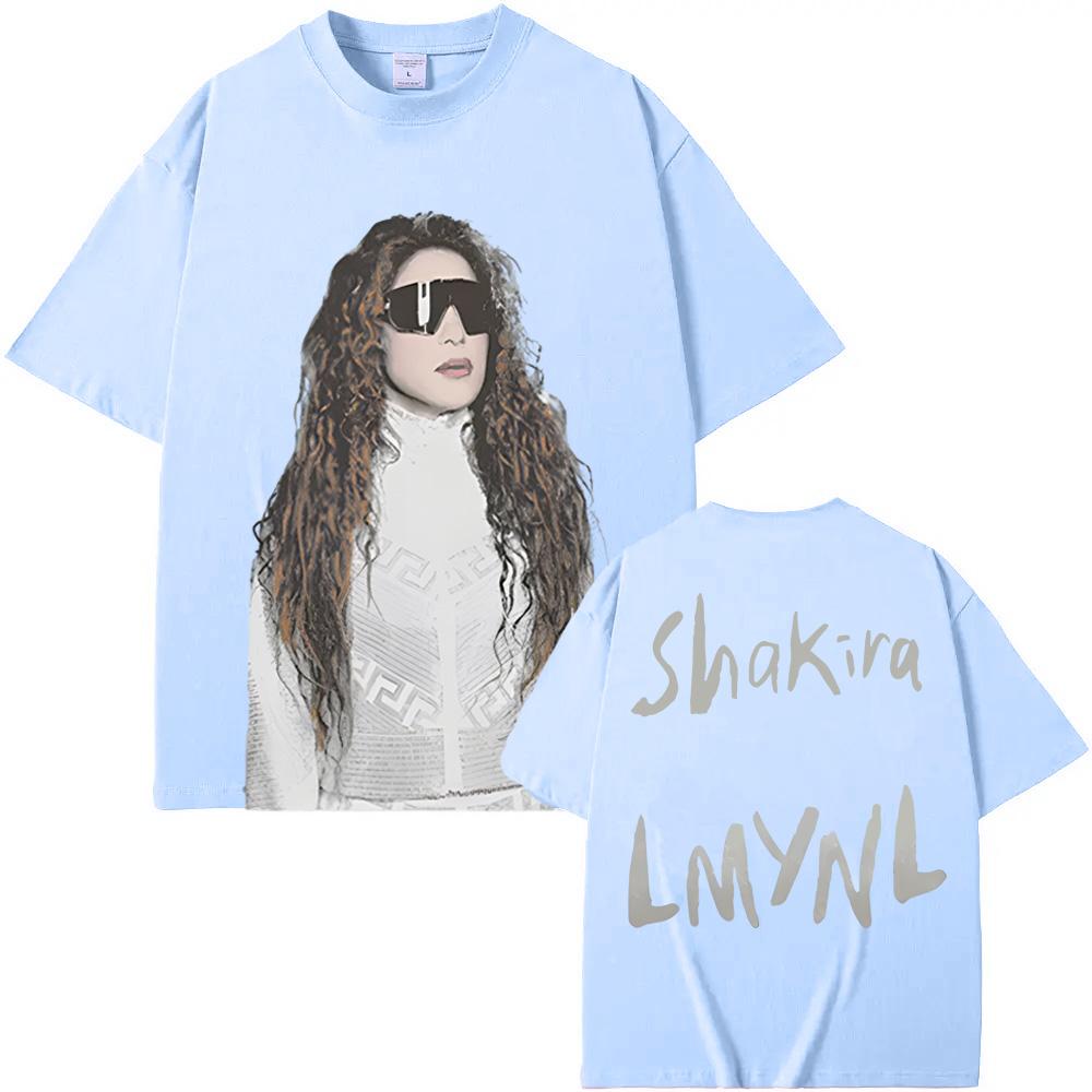 LMYNL Welttournee Sonnenbrillen T-Shirt Shakira 100% Baumwolle Hochwertiges T-Shirt Harajuku Bequemes T-Shirt