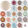 45Cm Floor Pillowcase Round Bohemian Floral Moroccan India Cotton Pillow Cover Pouf Home Decor Sofa Window Hotel Cushion Cover