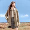 Betu Women's Contrast Button Loose Long Sleeve Shirt