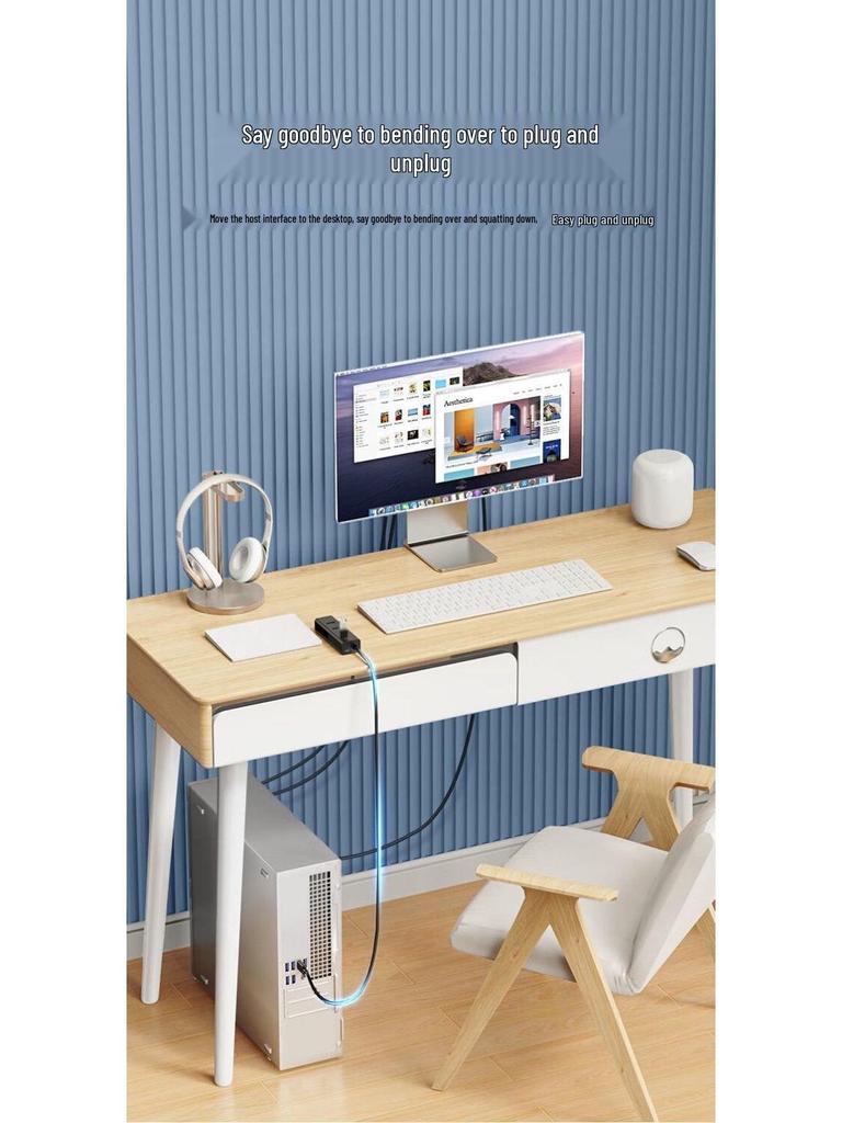 USB 4-Port Expansion Hub with Long Cable