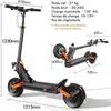 JOYOR S10-SZ - Scooter électrique -- Deux moteurs 1000 W, batterie 60 V 18 Ah - Vitesse maximale 60 km/h - Noir