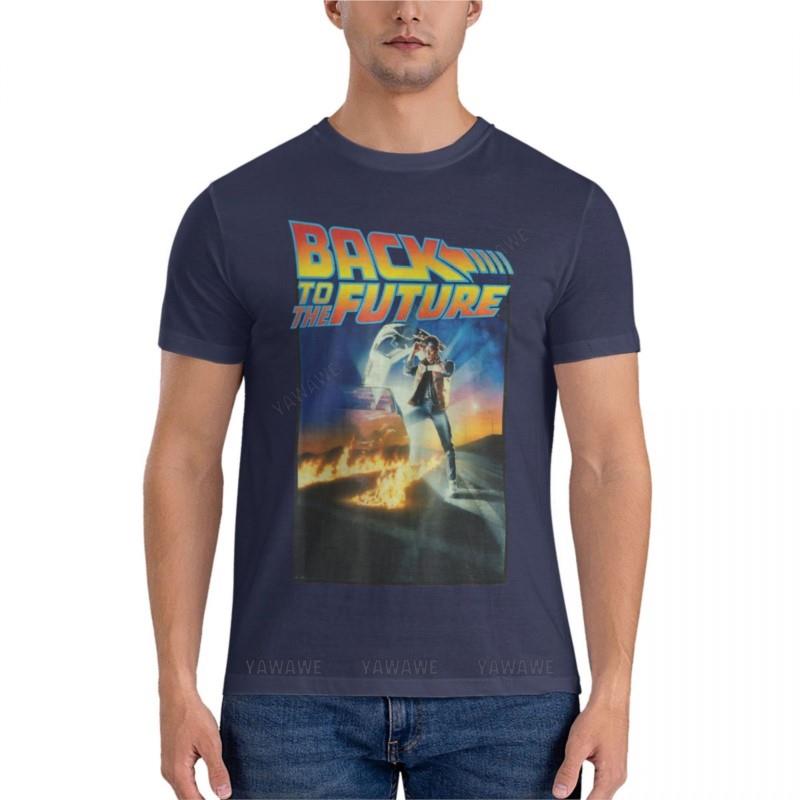 Męskie koszulki bawełniana koszulka Powrót do Plakatu Filmowego Klasyczna Koszulka letnie topy ubrania dla mężczyzn urocze topy