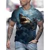 Funny Shark Pattern T Shirt For Men Marine Animal 3D Printed Tees Summer Casual Short Sleeve Round Neck Tops Oversized T-Shirts