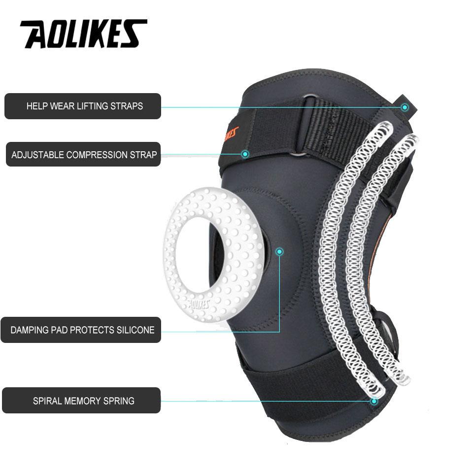 AOLIKES 1PCS Knee Brace, Knee Support for Stability, Meniscus Injuries, Minor ligament Sprains for Men & Women