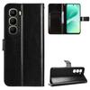 For Infinix Hot 60 5G/Hot 60i 4G Case Crazy Horse Texture PU Leather Phone Wallet Cover with Wrist Strap
