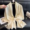 New Summer Sun Protection Beach Towel for Women In Spring and Autumn  with Air-conditioned Room Shawl  Extra Large Sky Silk Gauze Scarf Scarf