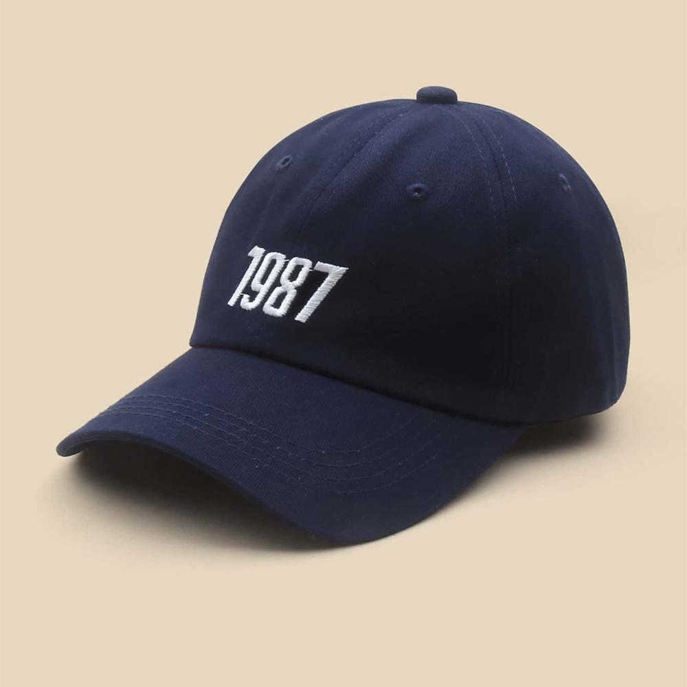 New Unisex Fashion Number 1987 Peaked Hats Korean Design Hats Baseball Cap Outdoor Street Casual Sun Hat  Sun Caps