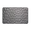 Pebbles Design Bath Mat | High-Elastic Memory Foam Bathroom Rug | Cool Ice Silk Fabric | Quick-Dry & Non-Slip Shower Mats