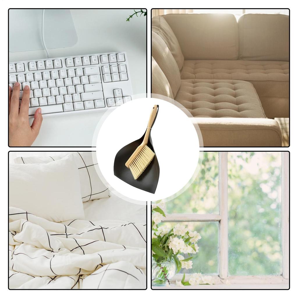 Mini Broom And Dustpan Compact Dust Removal Dust Pan And Brush Set Cleaning Tool For Kitchen Tabletop Bedroom Living Room
