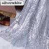 Width 130x50cm Sequin Fabric Sparkly Rose Gold Silver Glitter Fabric For Clothes Stage Party Wedding DIY Decoration