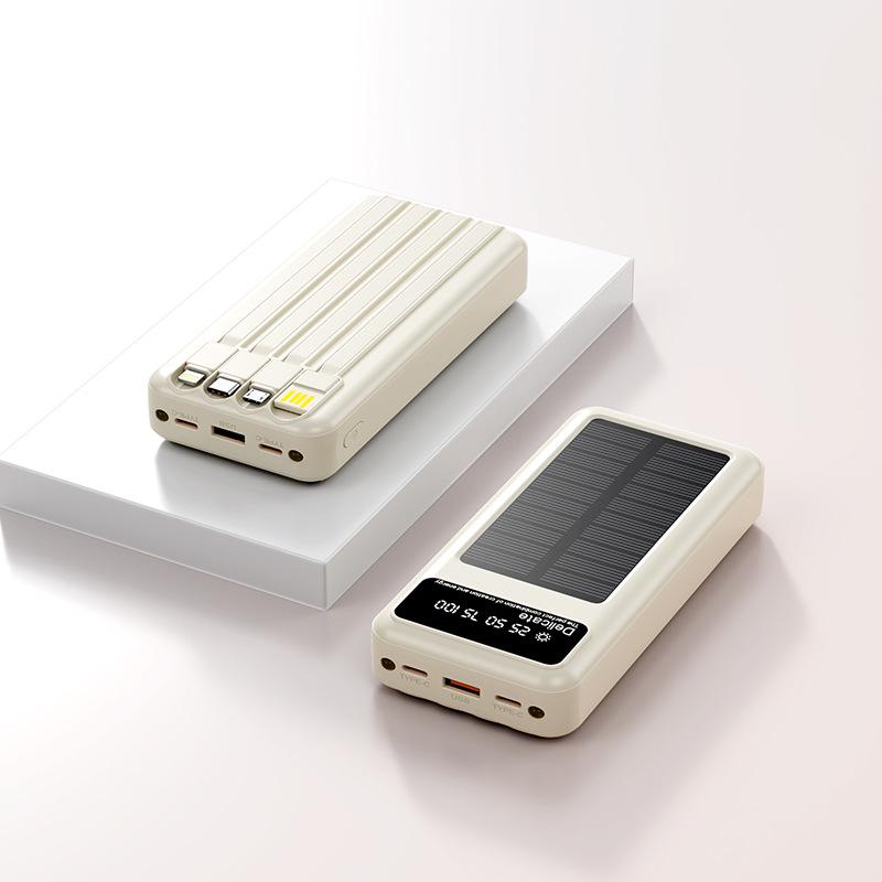 Solar-Powered 20,000mAh Power Bank with Large Capacity and Display – Ideal Holiday Gift