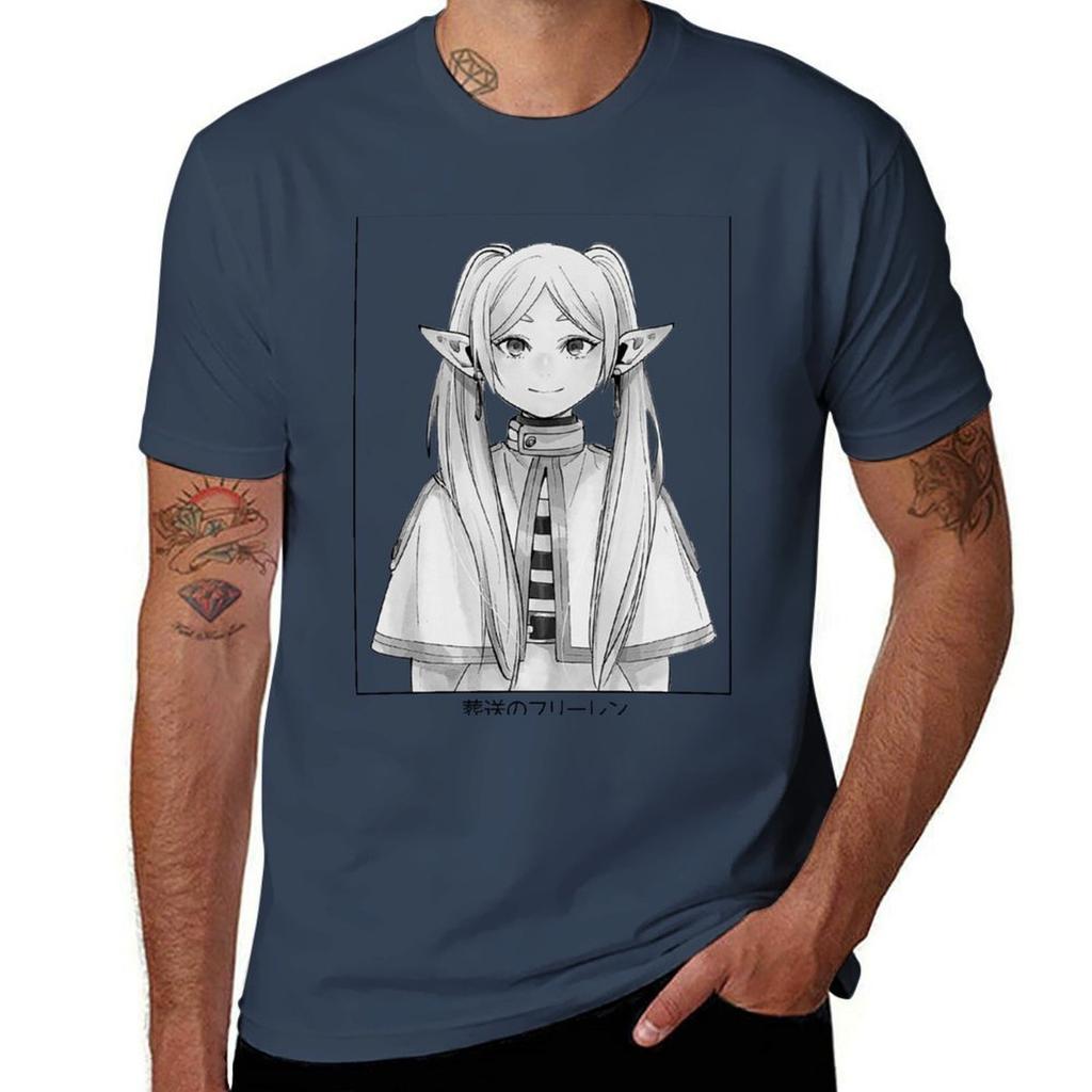Sousou No Frieren Tshirt Classic Print Short Sleeve Shirt