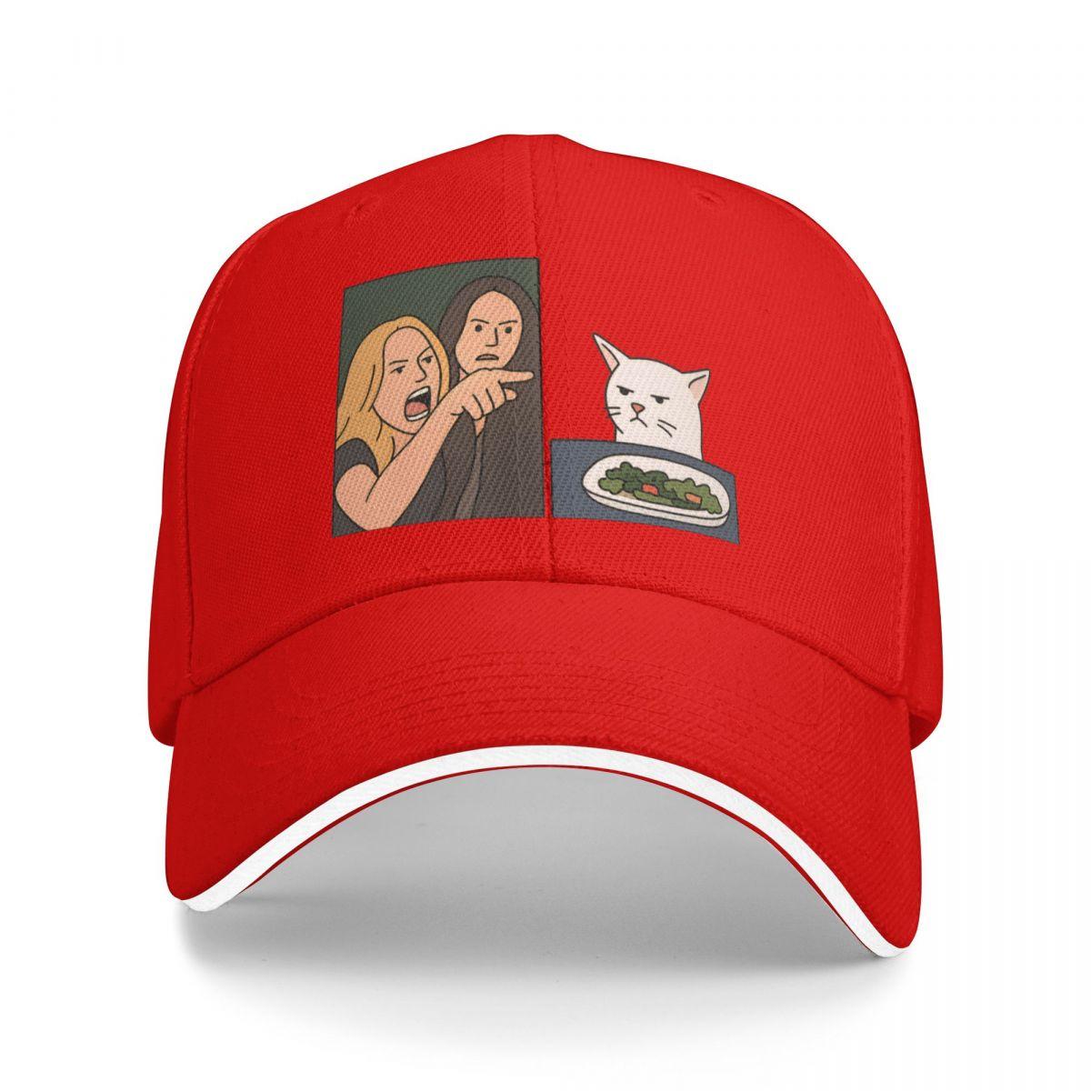 Baseball Caps Funny Angry Women Yelling At A Cat 2025 Customized FeUnisex Unisex Sport Summer Hats One Size