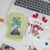 Fox Cute Shapd Photo Sleeves Plush Kpop Idol Photocard Holder Protector Bag Hanging Pendant Students Gift Keychain