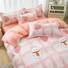 Single Duvet Cover Printed Red Quilt Cover Thickened Plant-cashmere Cartoon Multicolored Bed Cover 220x240 Double Bedding
