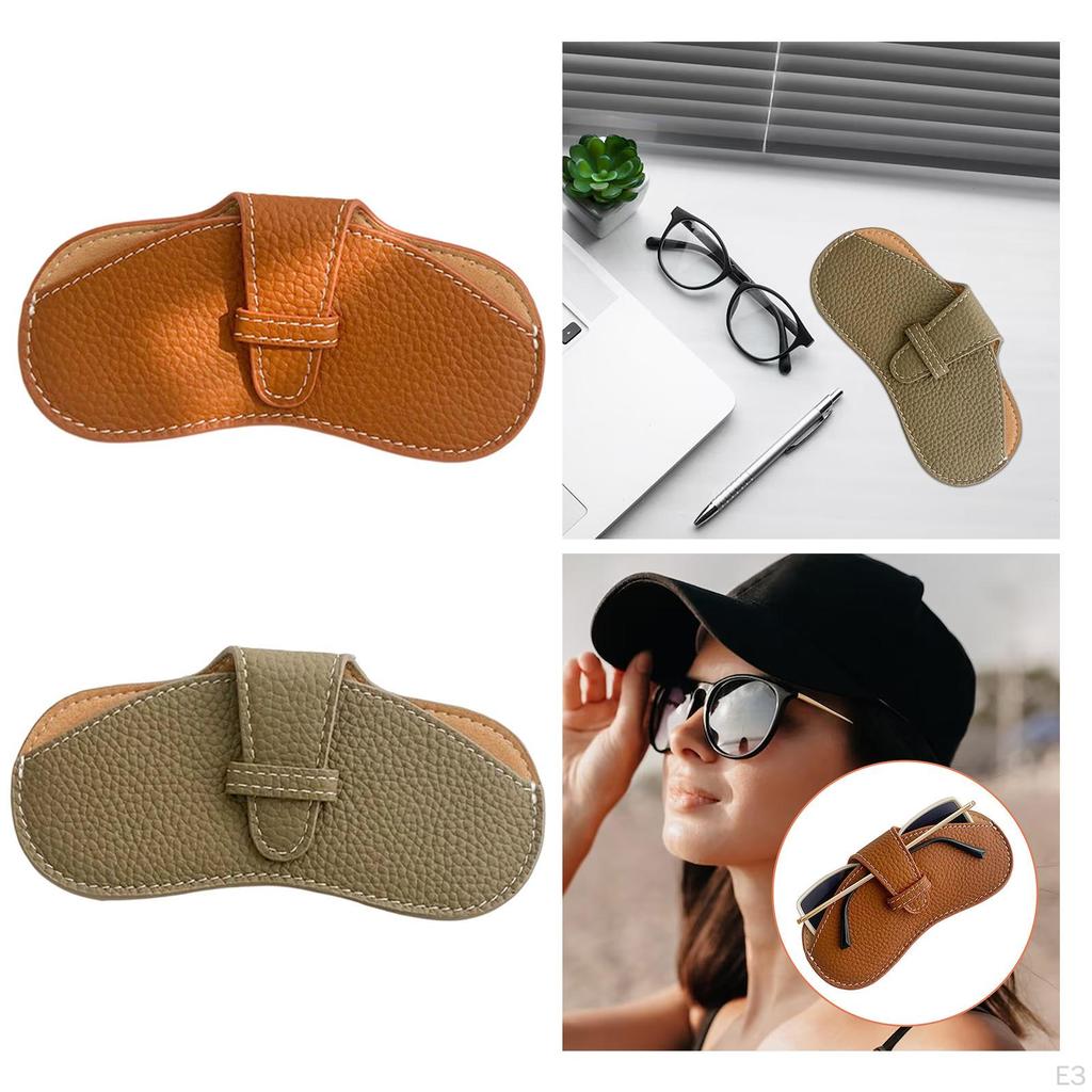Eyewear Holder for Sunglasses Lightweight Storage Case PU Leather Outdoor Use