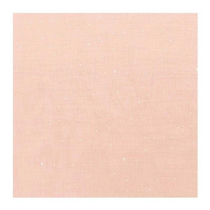 Mousseline froissée rose poudre 130 x 50 cm