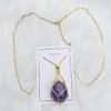 Crystal Cage Necklace Fashionable Metal Chain Neckwear Women Men Collecting Stone Holder Neckchain Jewelry Silver/Gold