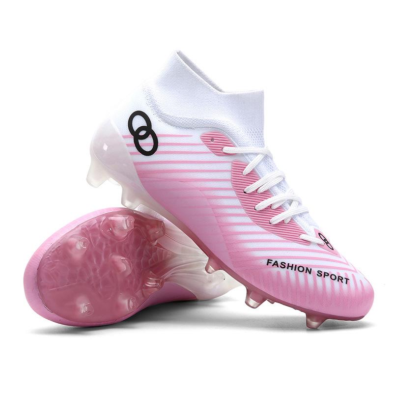 2025 Seamless Fly-woven Football Shoes, Men's and Women's High-top Middle School Students' Training Shoes, Competition Long Nail Broken Nail Shoes