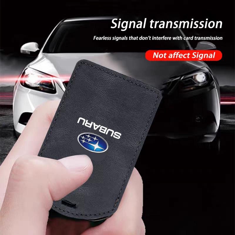 Key Card Holder Car Key Remote Protector Cover Accessories For Subaru STI Outback XV Forester Smart Crosstrek Ascent Tribeca BRZ lui8