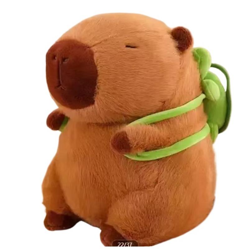 Super Cute Capybara With Turtle Backpack Capibara Plush Doll Giant Kawaii Stuffed Animal Doll Children Kids Birthday Gift Toys
