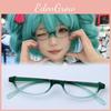 Żywe Zielone Okulary Cosplay Hatsune Miku Półramkowe Oprawki Styl Anime Uniwersalny Rozmiar