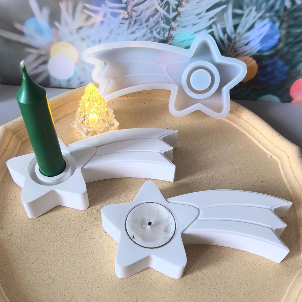 Five-Pointed Star Mold Flexible Christmas Silicone Mold Decorative Mold Heat-Resistant For Christmas Candle Making Plaster Art