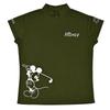 Mickey Mouse Short Sleeve Mock Neck Shirt [Delsol] (JP, Alphabet, L, Standard, Khaki)