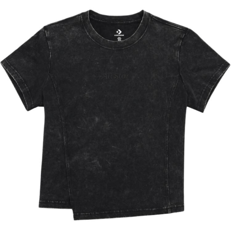 New Converse T Shirts Women's Black WCH665-023