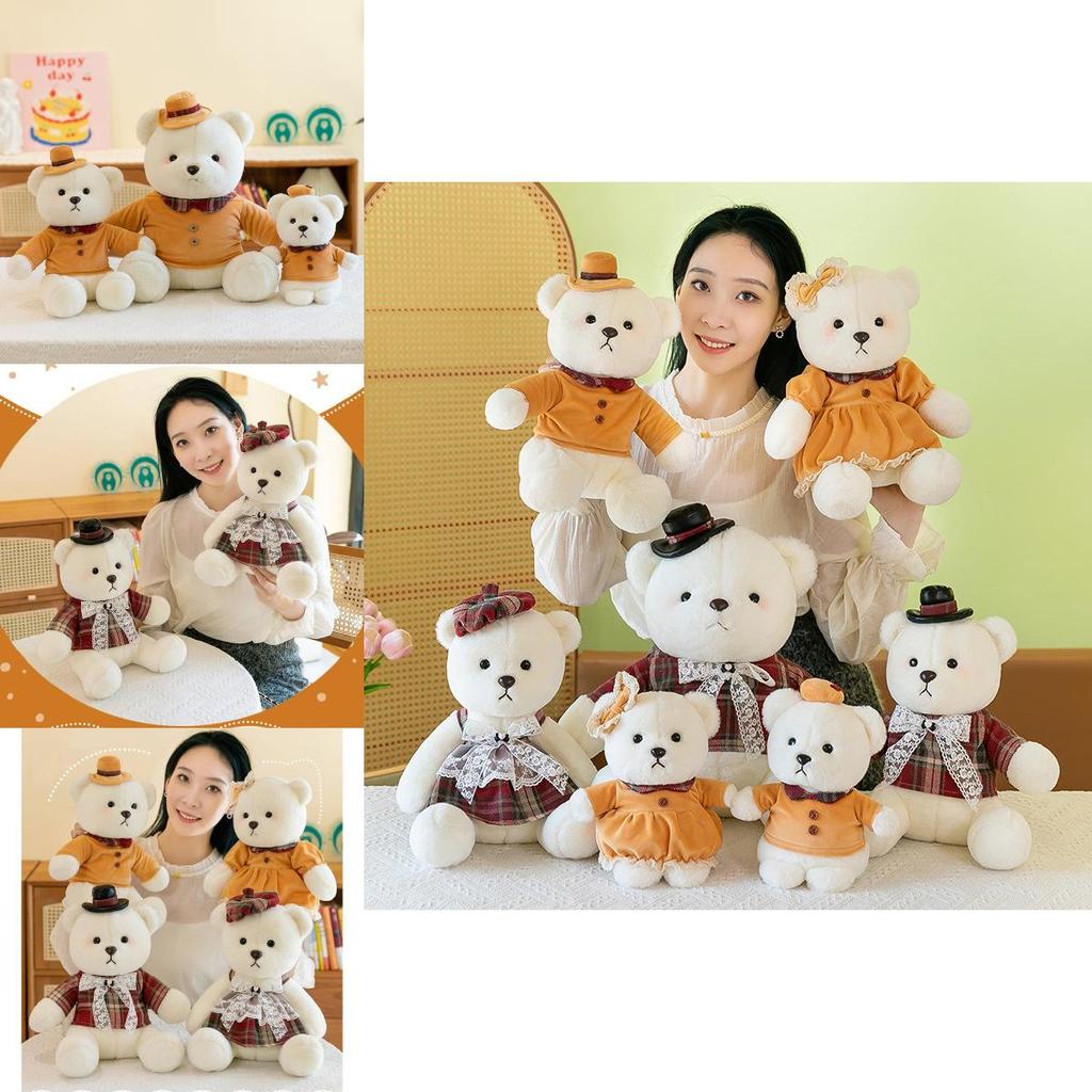 Adorable Plush Bear Doll Cute Cartoon Wedding Couple Gift For Birthdays And Celebrations 22cm 35cm 45cm Sizes Available