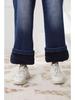 2024 Amerikanische High-Waist Straight-Leg Jeans: Trendige Damen Plus Samt Denim für Herbst/Winter