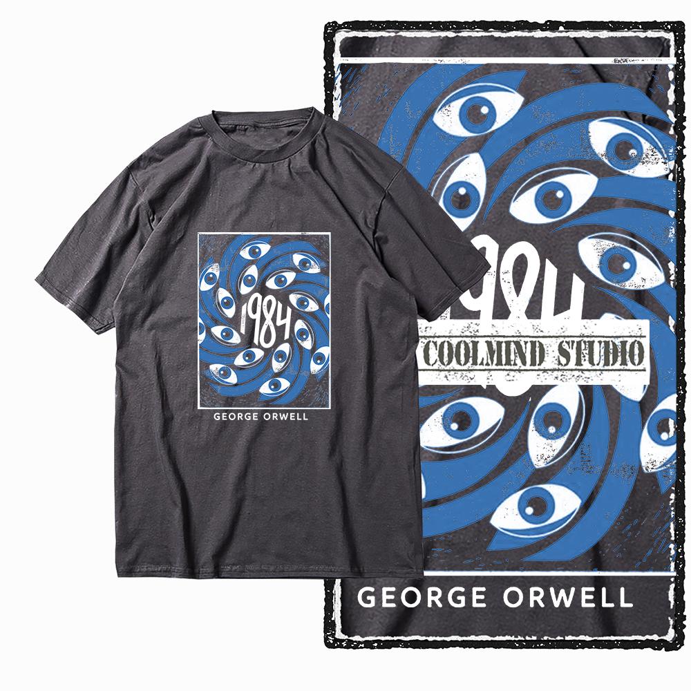 Coolmind X0022 100% Cotton 1984 Rebellion Graphic Men T Shirt Big Size Exclusive Graphic Men Tshirt for Men Tee