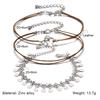 2024 3 Pcs Multi-Layer Anklet Set Handmade Round Pendant Beach Ankle Chain for Women Jewelry Party Gift