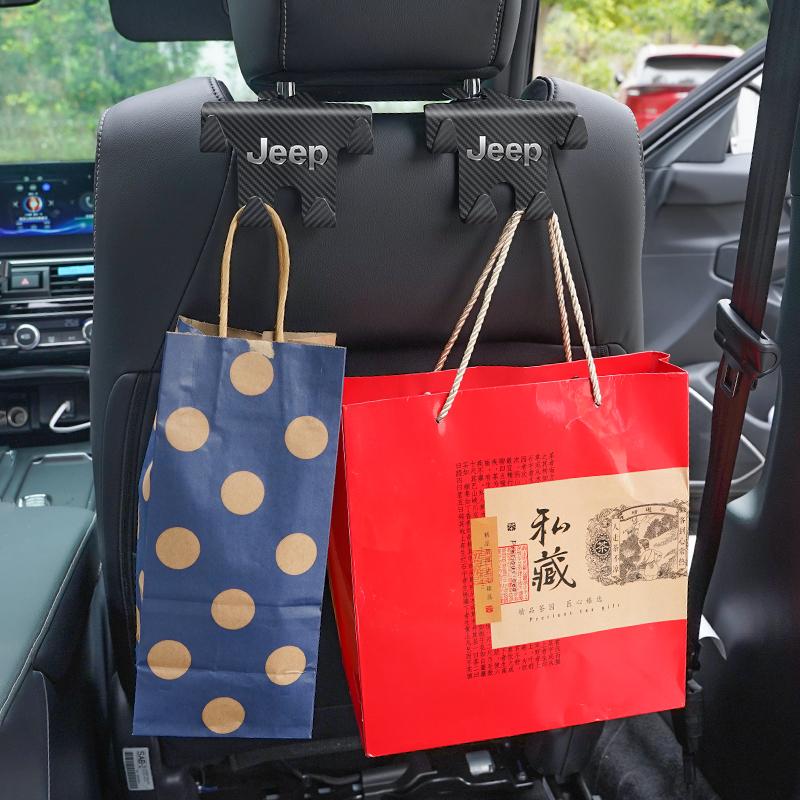 Car Rear Seat Hook Phone Holder Hanger Hooks Accessories For Jeep Grand i Cherokee Wrangler JK Gladiator Compass Renegade Patriot