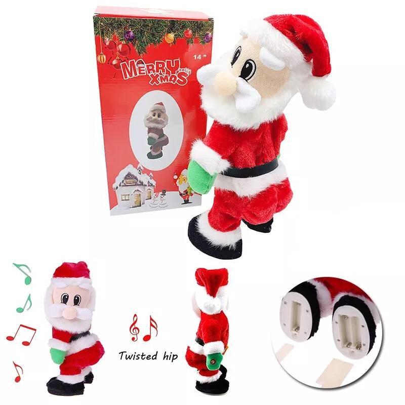 Whimsical Christmas Animated Santa Toy Featuring Lively Music And Charming Plush Design