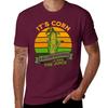 Funny Corn - Retro Vintage It Has The Juice It’s Corn T-Shirt Vintage Clothes Blacks Slim Fit T Shirts for Men