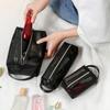 1/3 Stück Schwarze Netz-Kulturbeutel Kosmetiktaschen Herren Damen Einfarbig Klein Groß Reise Tragbar Make-up-Organizer Lippenstift-Aufbewahrungstasche