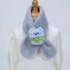 Cute Cartoon Panda Plush Scarf for Kids - Windproof & Thickened Winter Neck Warmer