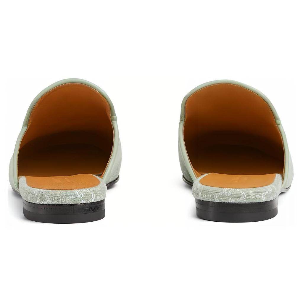 GUCCI Princetown Closed Toe Slippers Women's Green 784913 FADCX 3448