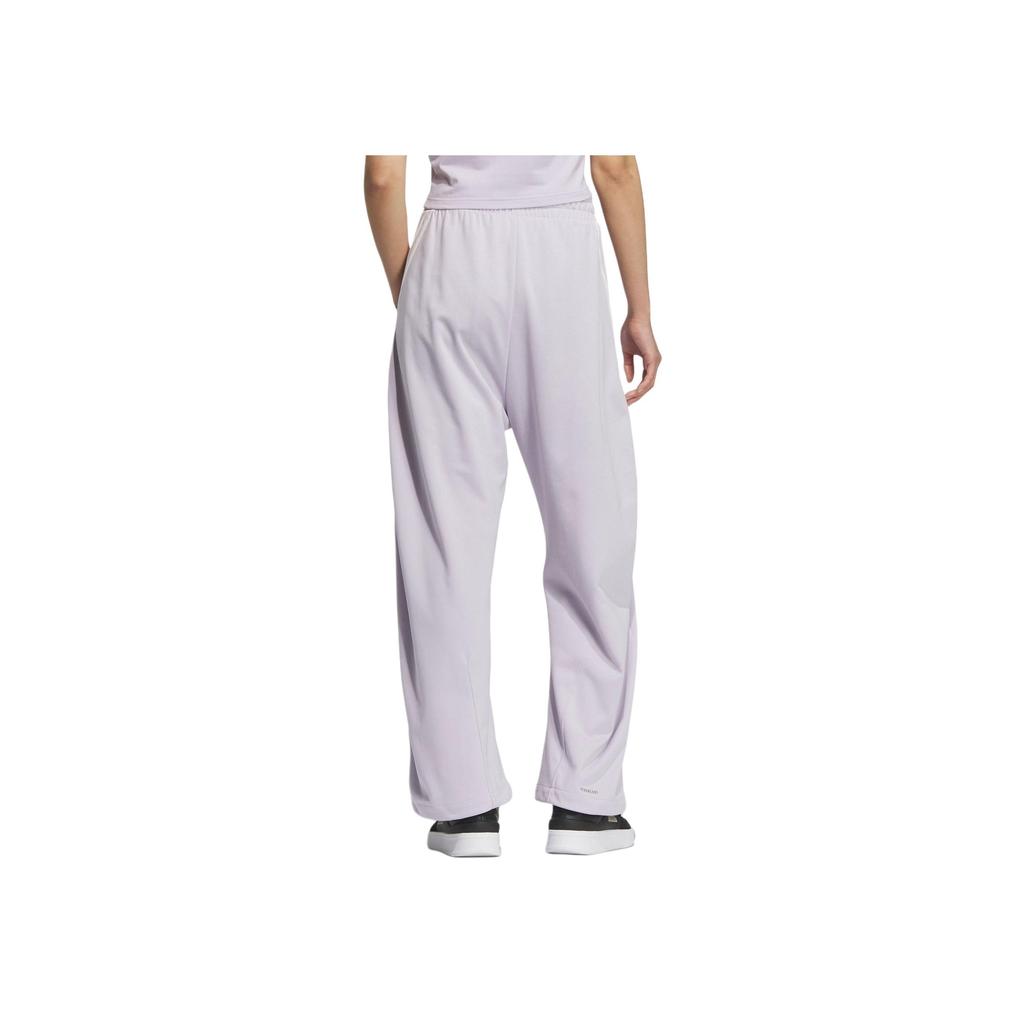 Adidas Interlock Dance Joggers with Three Stripes and Loose Knit Design Women Bottoms Silver Purple JI9782