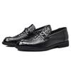 Leather shoes men's 2025 spring new first-layer cowhide business dress shoes one-pedal men's shoes crocodile pattern Wenzhou men's shoes